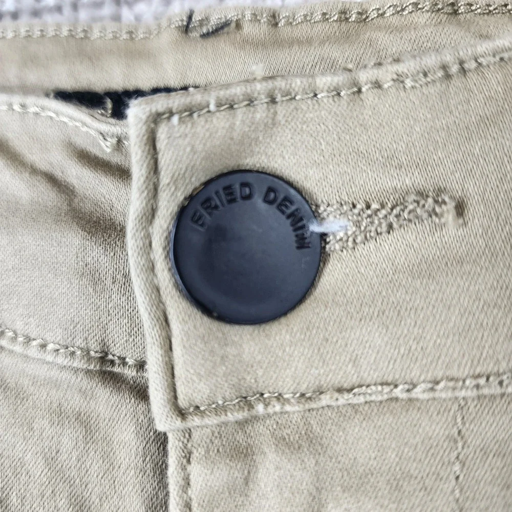 Fried Denim‎ Slim Fit Chino Pants Mens 36x32 Tan Stretch Modern Casual Trousers